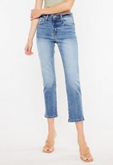 KanCan&trade; Straight High Rise Embroidered Pocket Ankle Jean, C3337, small