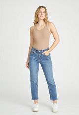 Vigoss&reg; Straight Heritage Star Stitch Pocket High Rise Cropped Jean, C3337, small