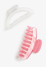 2 Pack Frosted Claw Hair Clips, C1524, small