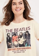 The Beatles Graphic Tee, ECRU, small