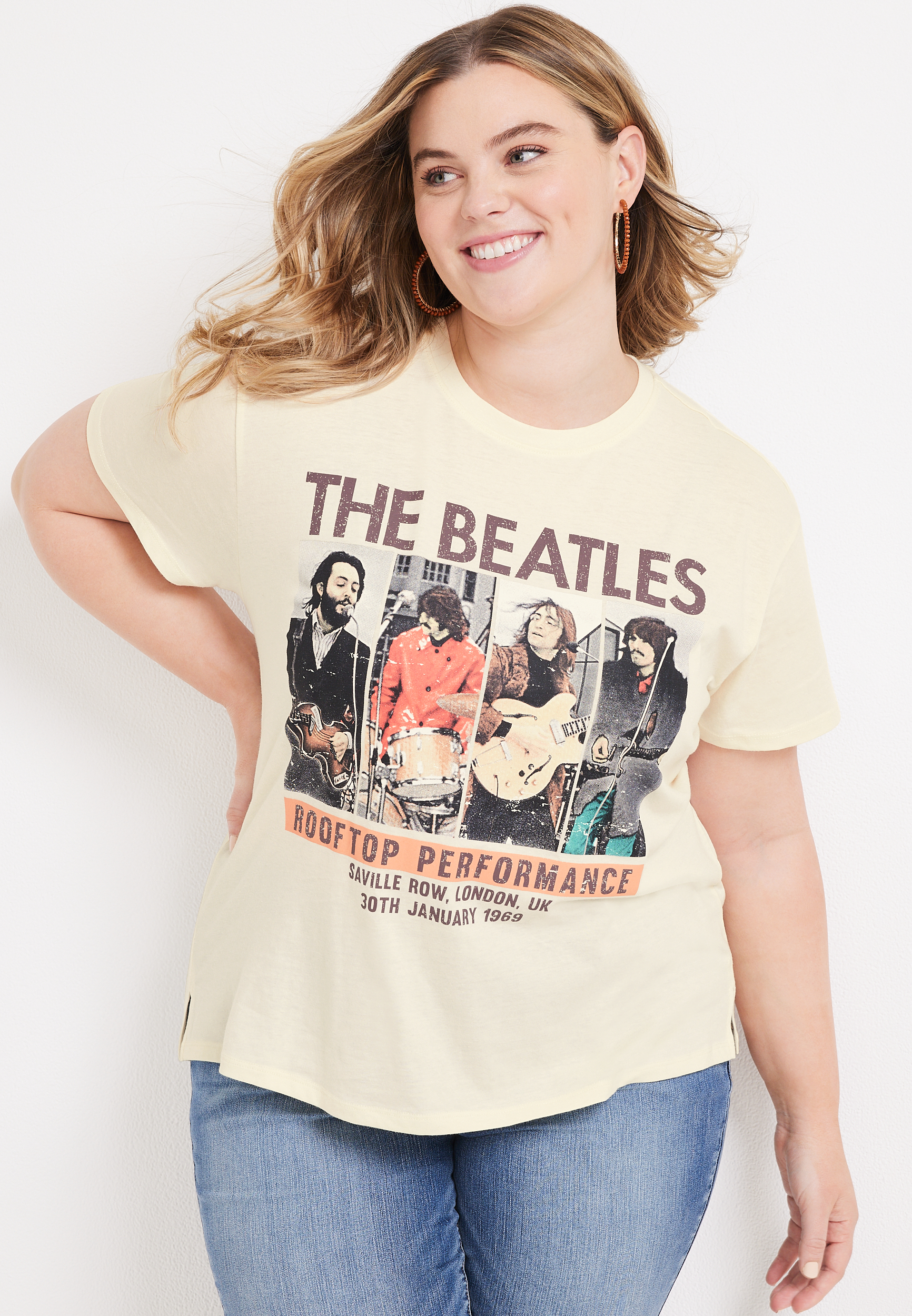 Plus Size The Beatles Graphic Tee, C2789, large