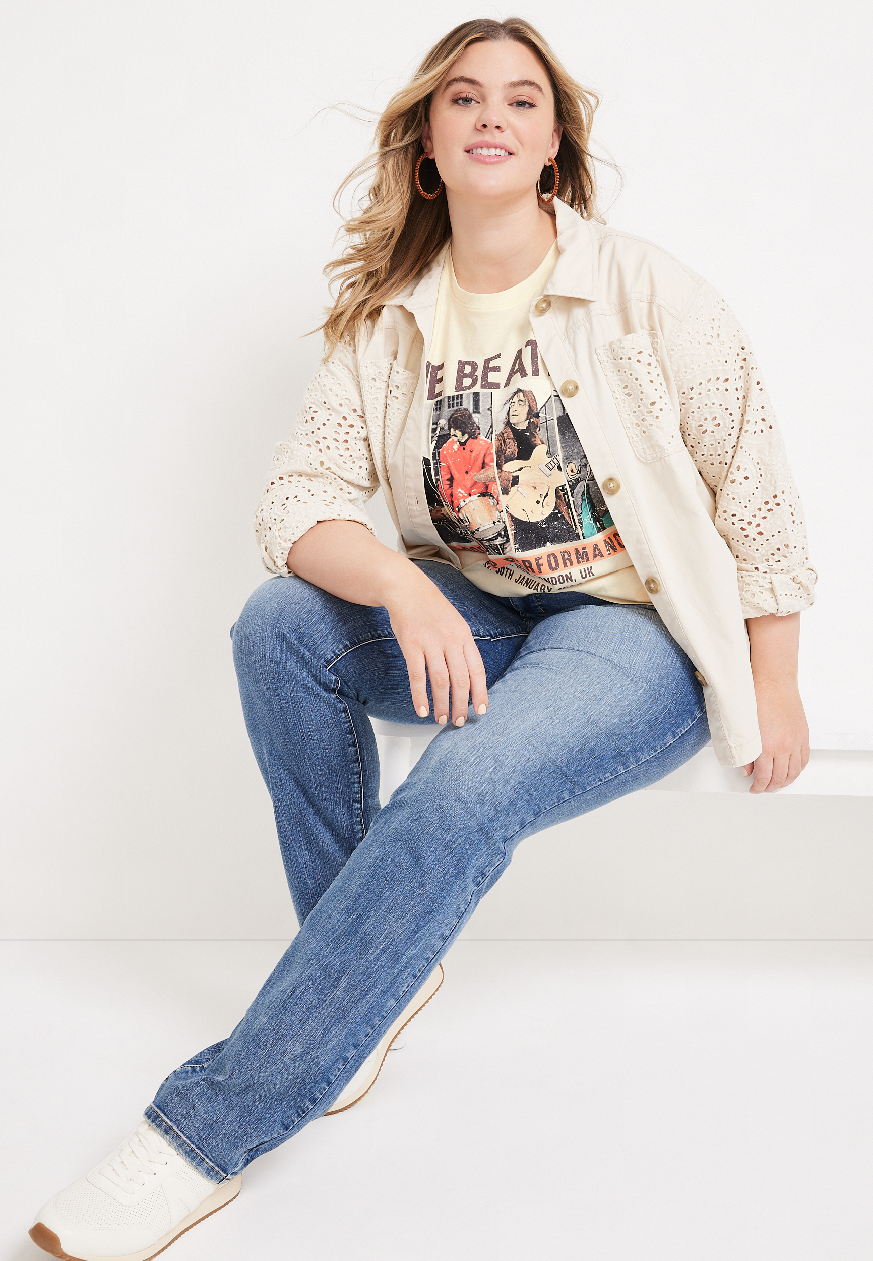 Plus Size The Beatles Graphic Tee, C2789, large