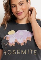 Plus Size Yosemite Graphic Tee, PHANTOM BLACK, small