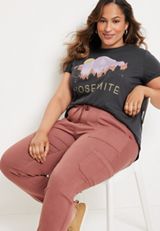 Plus Size Yosemite Graphic Tee, PHANTOM BLACK, small