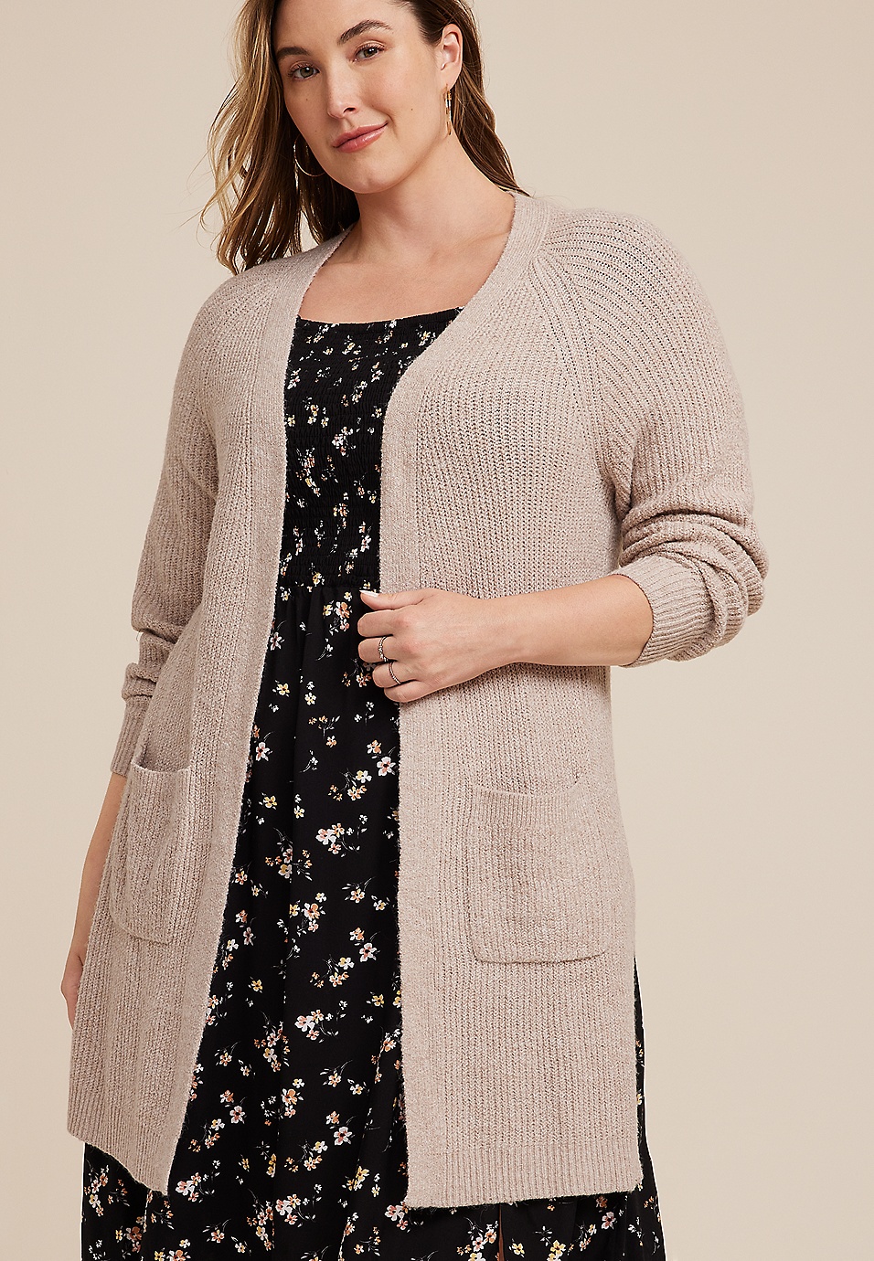 Plus Size Mossy Duster Cardigan