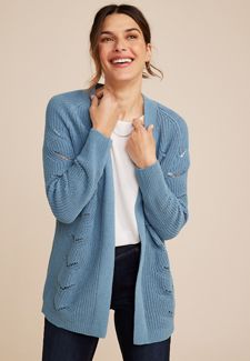 Velvet clearance trim cardigan