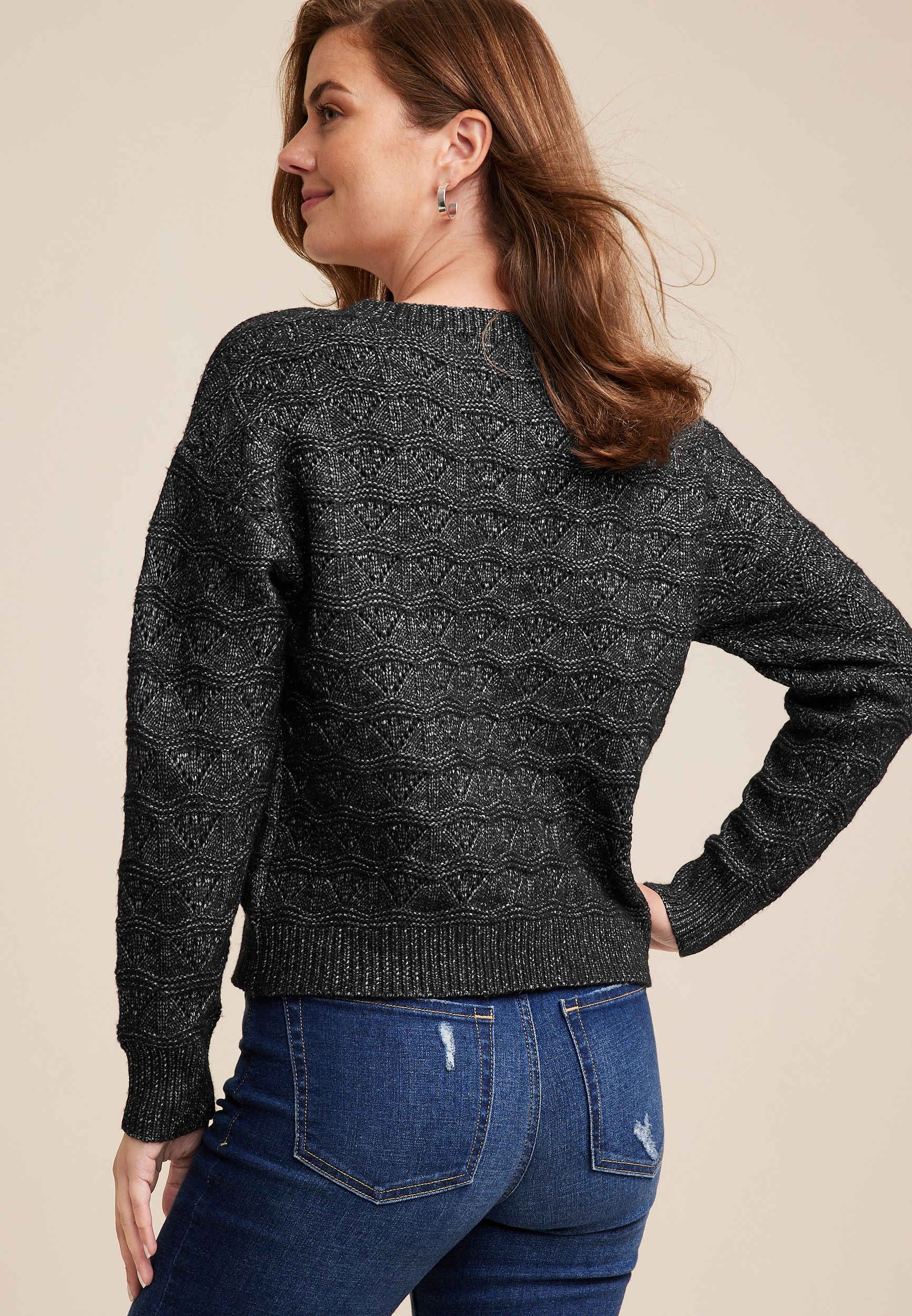 Open Stitch Sweater, C1756, large
