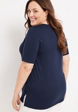 Plus Size 24/7 Flawless Solid Tunic Tee, C1919, small