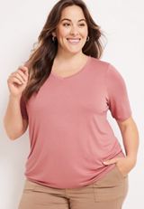Plus Size 24/7 Solid Tunic Tee, C7081, small
