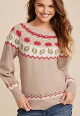 Apple Fair Isle Sweater, C9081, small