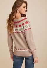 Apple Fair Isle Sweater, C9081, small