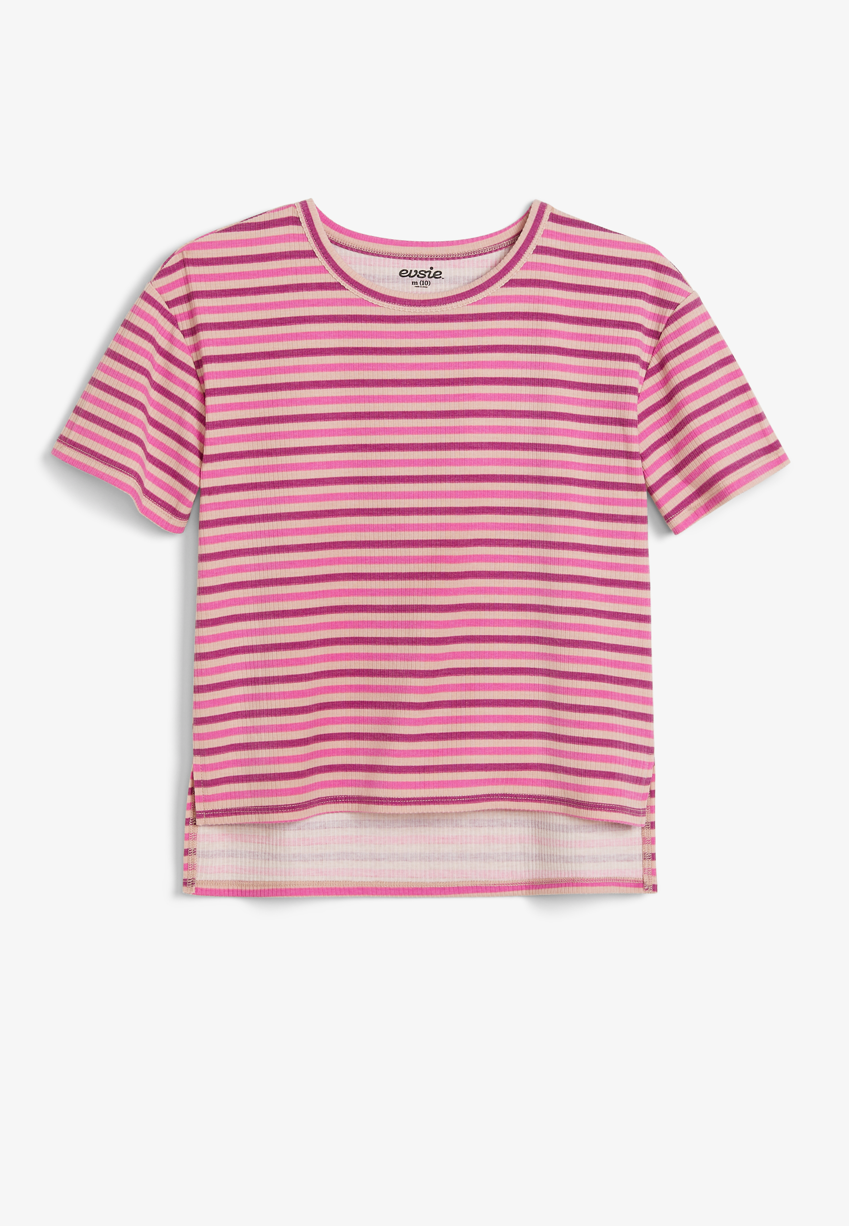 HFS Girls Striped Crew Neck Tee | maurices