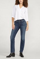 Silver Jeans Co.&reg; Elyse Straight Curvy Mid Rise Jean, C258, small
