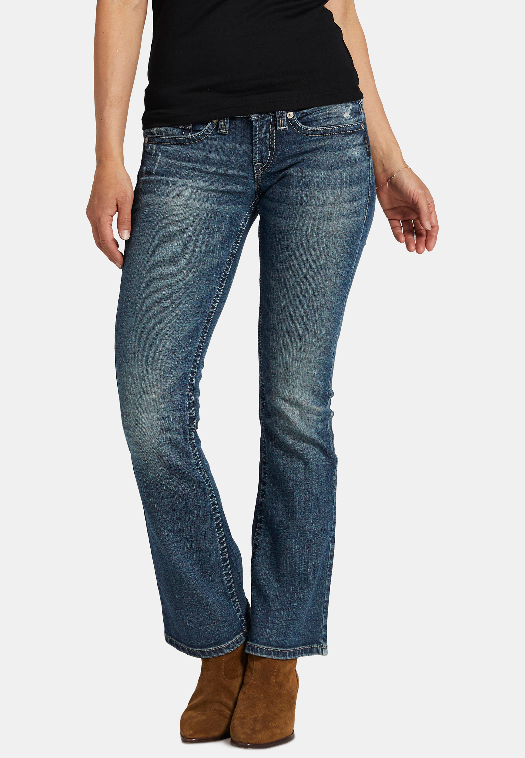Silver Jeans Co.&reg; Tuesday Slim Boot Low Rise Jean, MEDIUM SANDBLAST, large