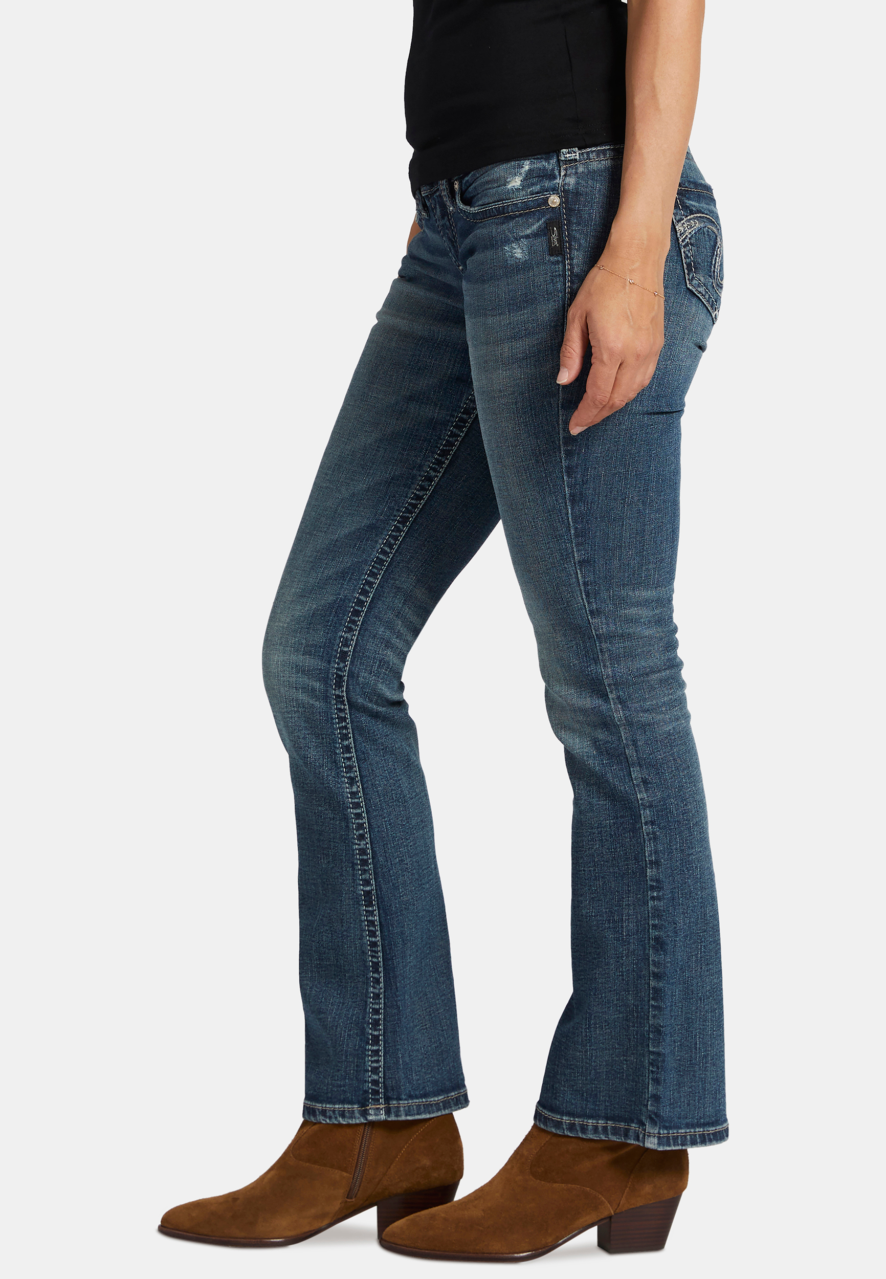 Silver Jeans Co.&reg; Tuesday Slim Boot Low Rise Jean, MEDIUM SANDBLAST, large
