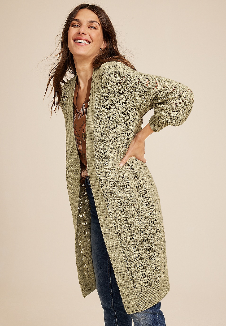 Sam Cable Knit Duster Cardigan
