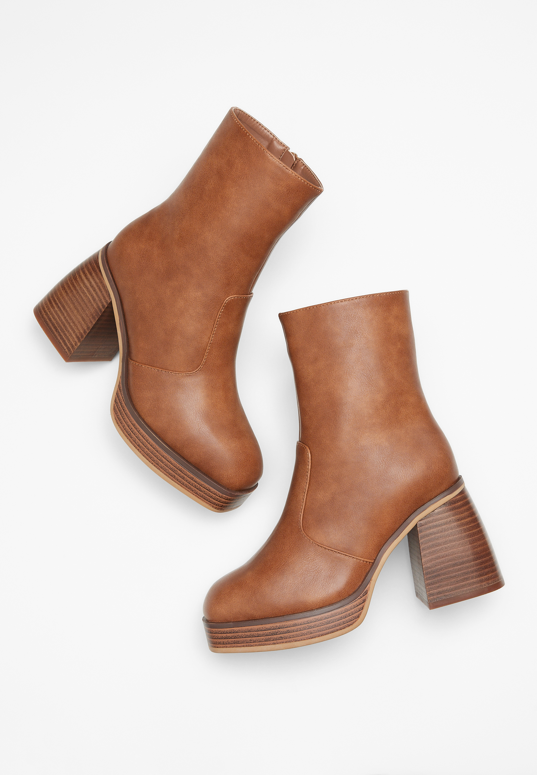 Candace Platform Boot, COGNAC, large