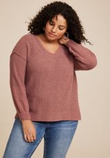 Plus Size Wayfarer Chenille Sweater, C4291, small