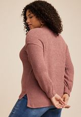 Plus Size Wayfarer Chenille Sweater, C4291, small