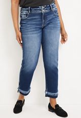 Plus Size KanCan&trade; Ankle Straight High Rise Ripped Jean, C258, small