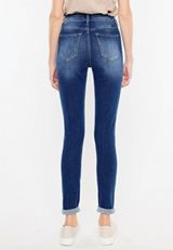 KanCan&trade; Skinny Curvy High Rise Rolled Hem Jean, DARK SANDBLAST, small