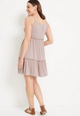 24/7 Ruffle Trim Tiered Mini Dress, , small
