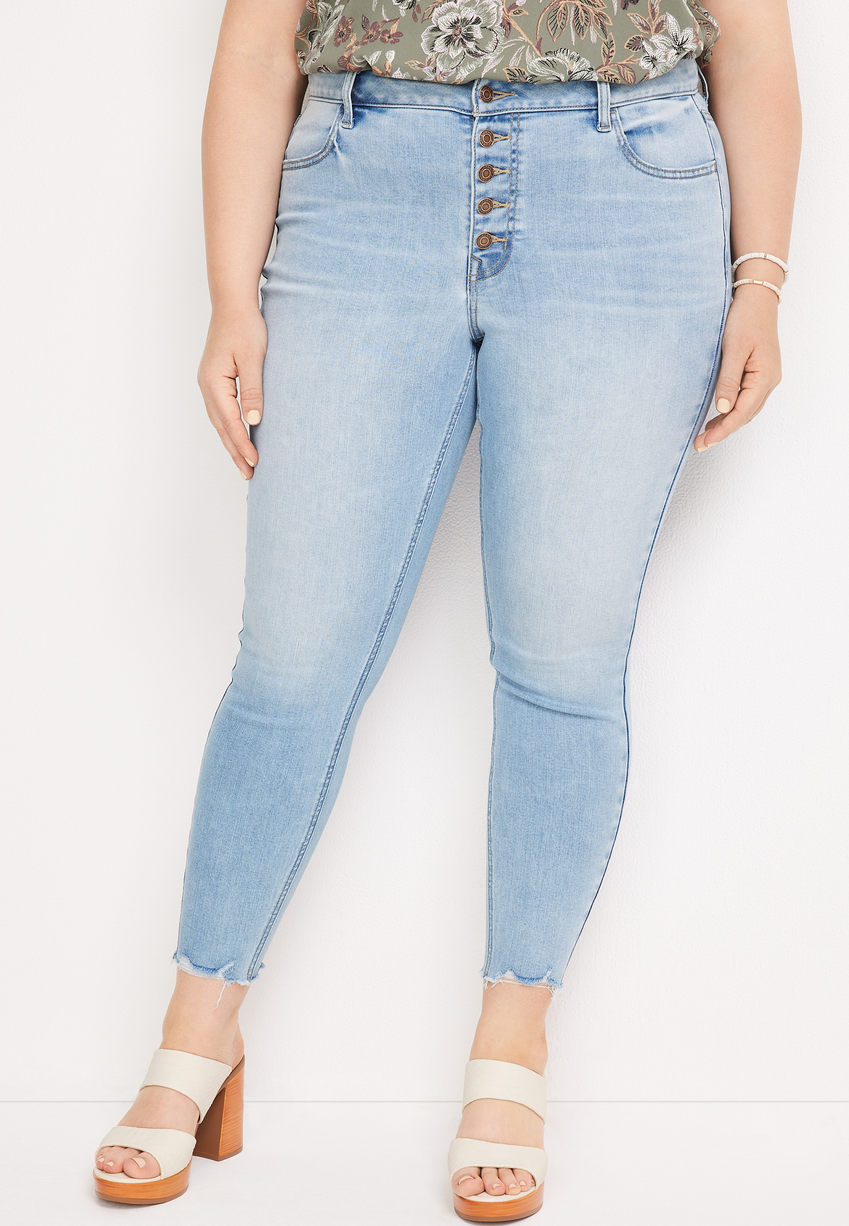 Plus Size m jeans by maurices™ High Rise Double Button Jegging