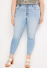 Plus Size m jeans by maurices&trade; Cool Comfort High Rise Super Skinny Jean, C2806, small