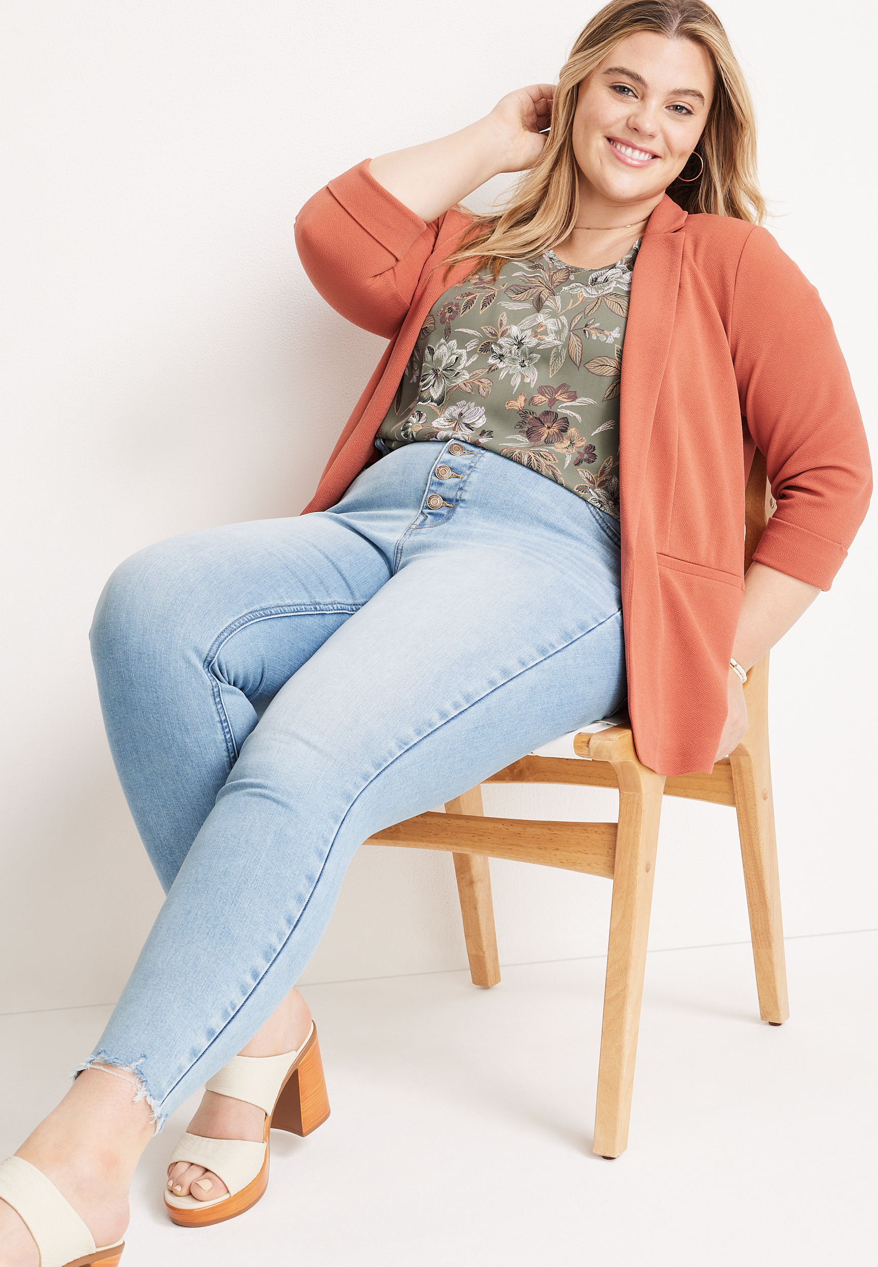 Plus Size m jeans by maurices&trade; Cool Comfort High Rise Super Skinny Jean, C2806, large