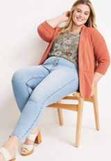 Plus Size m jeans by maurices&trade; Cool Comfort High Rise Super Skinny Jean, C2806, small