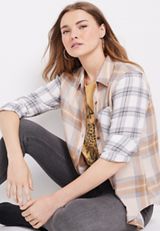 Cabin Plaid Button Up Shirt, MULTI, small