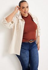 Plus Size Vineyard Ruffle Trim Tank, C5550, small
