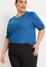 Plus Size Parktown Puff Sleeve Top, C8994, small