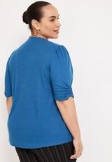 Plus Size Parktown Puff Sleeve Top, C8994, small