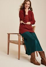 Shaker Stitch Turtleneck Sweater, C9154, small