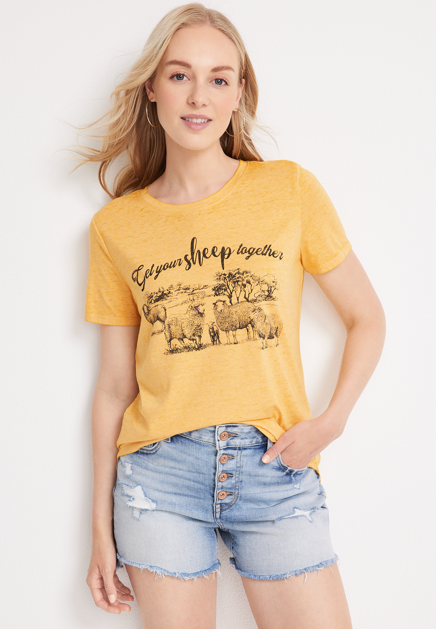 Get Your Sheep Together Graphic Tee, C3522, large