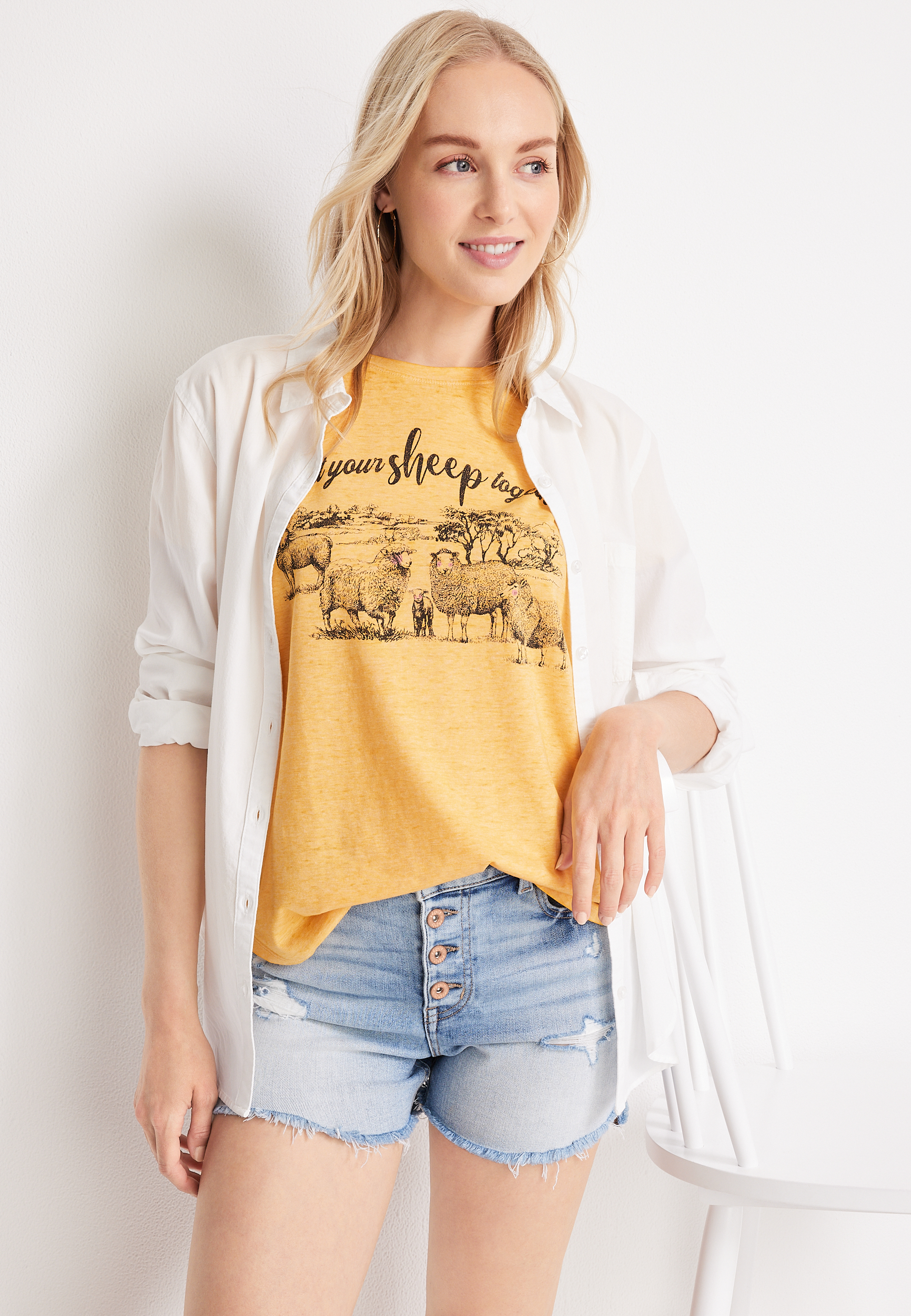 Get Your Sheep Together Graphic Tee, C3522, large