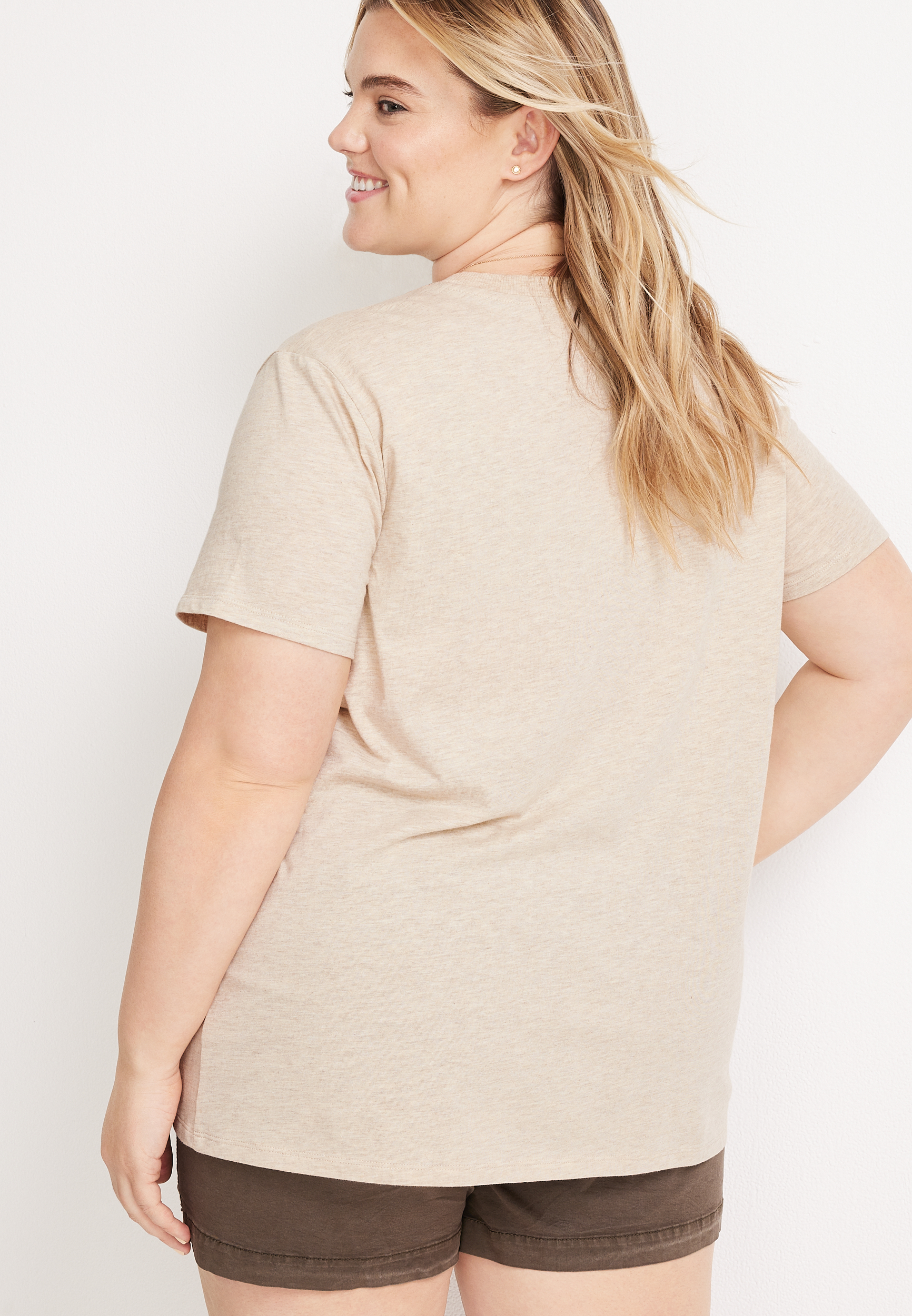 Plus Size Grow Freely Graphic Tee, OATMEAL HEATHER, large