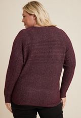 Plus Size Cable Knit Dolman Sweater, C3058, small