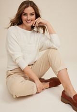 Cable Knit Dolman Sweater, C3986, small
