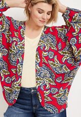Plus Size Floral Kimono, C6875, small