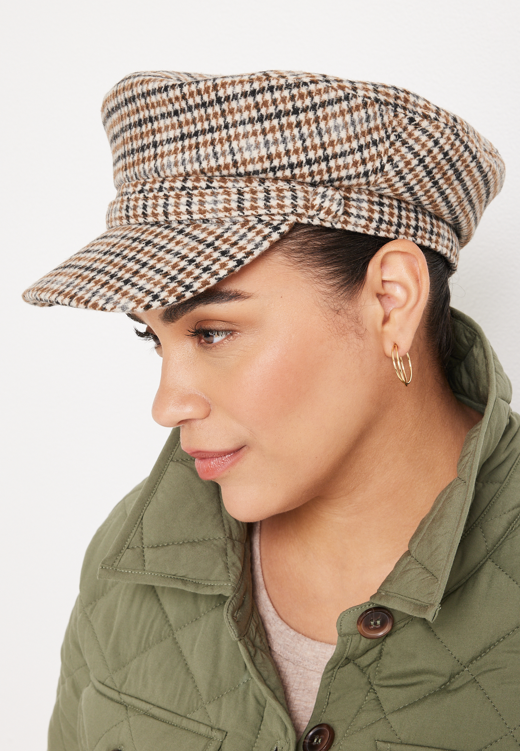 Plaid Cabby Hat, , large