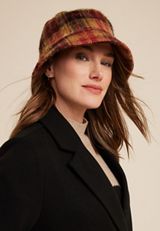 Red Plaid Bucket Hat, , small