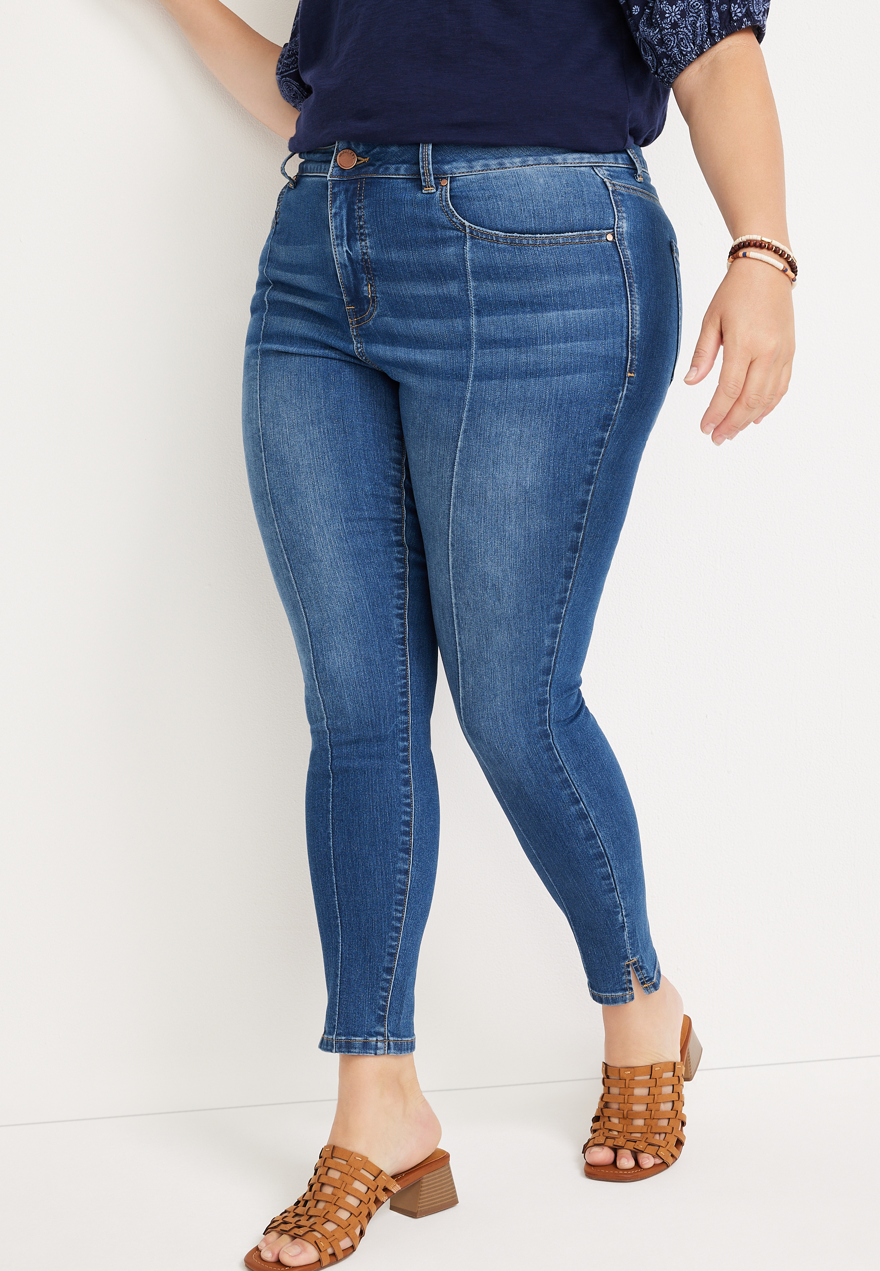 Plus Size m jeans by maurices™ Everflex™ Super Skinny High Rise Seamed ...