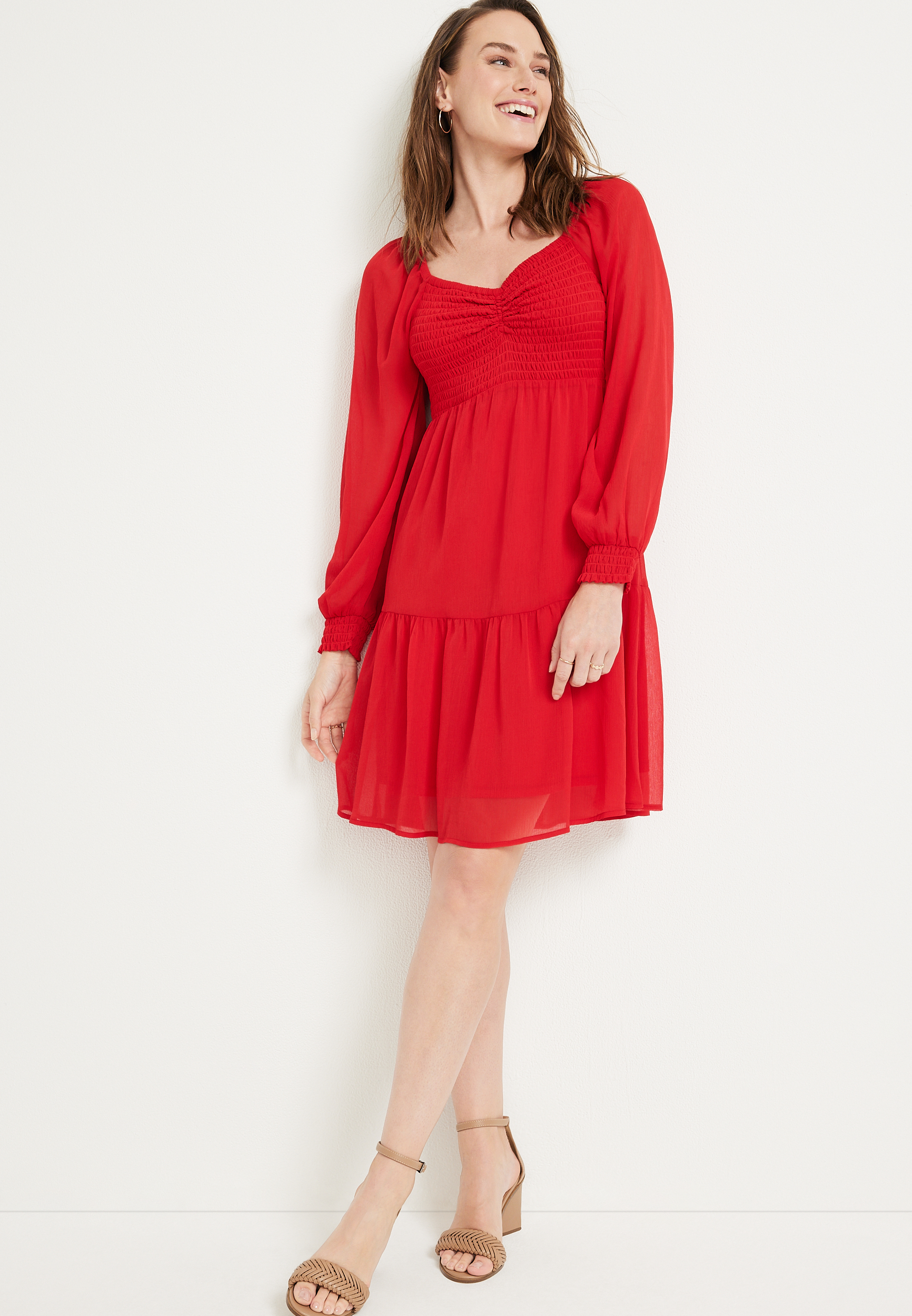 Das Ist Maurice Denim Smock Dress - Stamps
