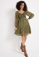 Arbor Floral Paisley Smocked Dress, C6256, small