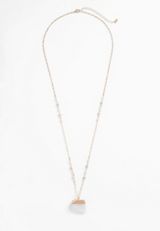 Crystal Stone Pendant Necklace, , small