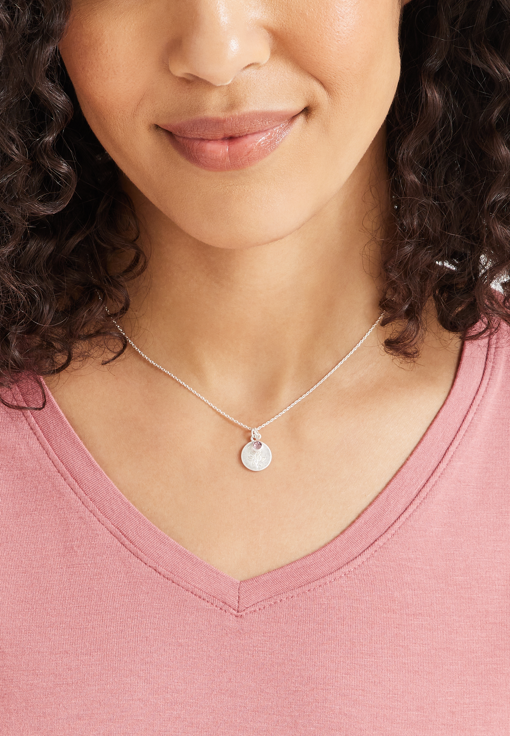 June Birthstone Necklace, , large