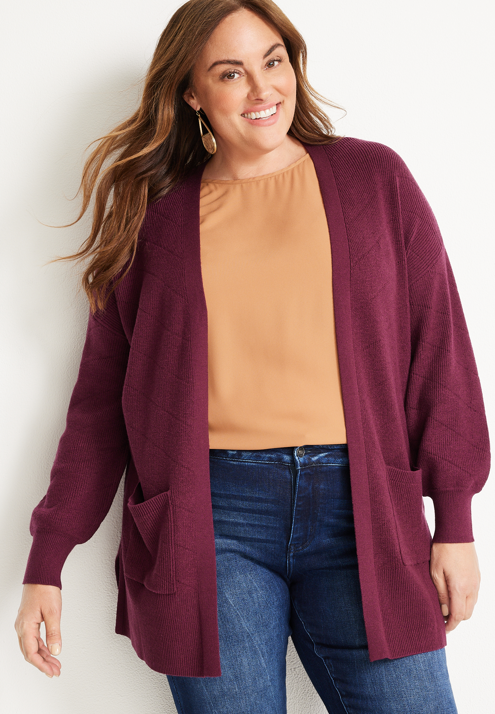 Plus Size Mossy Duster Cardigan