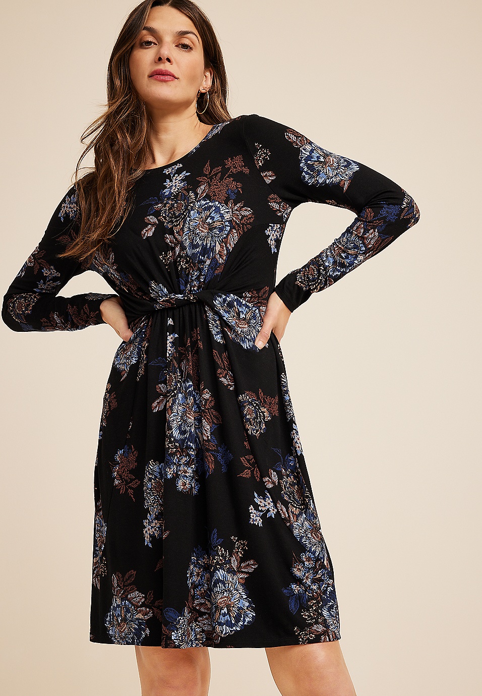 Neiman Marcus Floral Print Mini Dress - Black Dresses, Clothing -  NEMRC47017